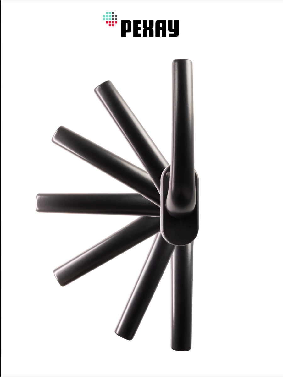 Оконная ручка РЕХАУ IDEA для пластикового окна, штифт 38 мм, черная