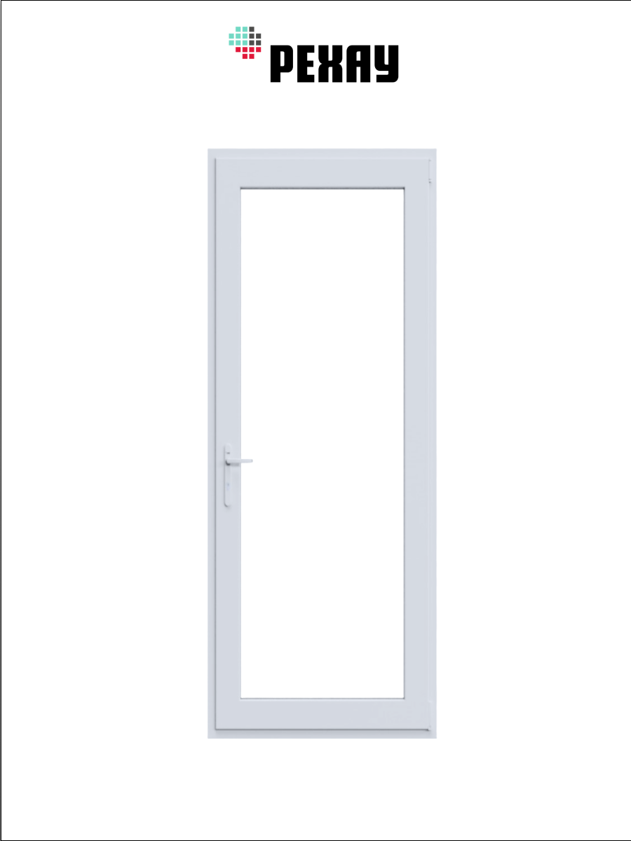 РЕХАУ Дверь ПВХ BLITZ 2000х700 (ВхШ), ручка с 2-х сторон, правая 