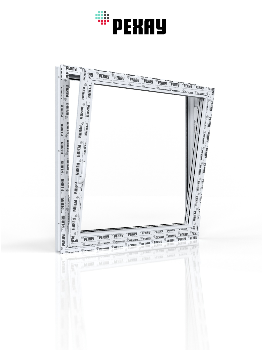 РЕХАУ Окно ПВХ CONSTANTA 900х900 мм (ВхШ), одностворчатое, поворотно-откидное правое