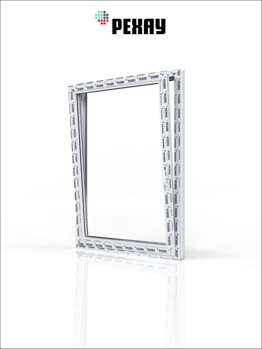 РЕХАУ Окно ПВХ CONSTANTA 1100х900 мм (ВхШ), одностворчатое, поворотно-откидное левое