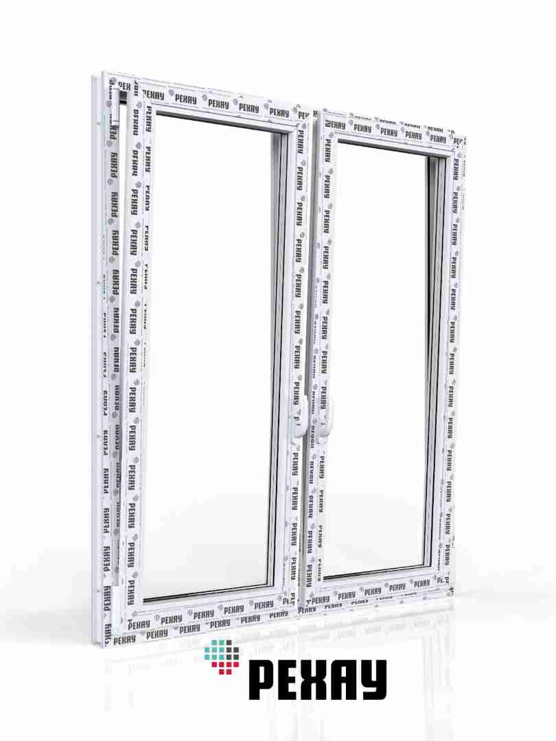 РЕХАУ Окно ПВХ BLITZ 1000х1200 мм (ВхШ) двухстворчатое