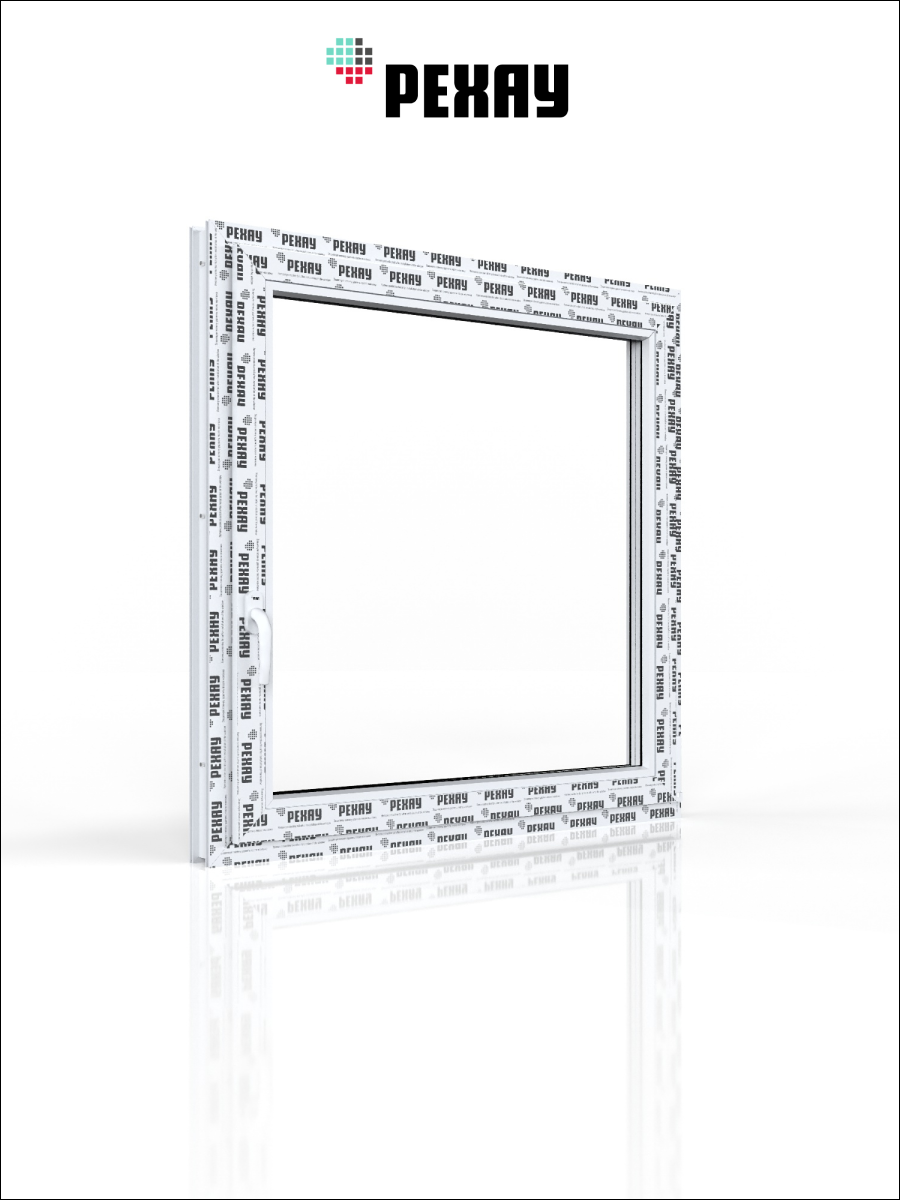 РЕХАУ Окно ПВХ CONSTANTA 900х900 мм (ВхШ), одностворчатое, поворотно-откидное правое