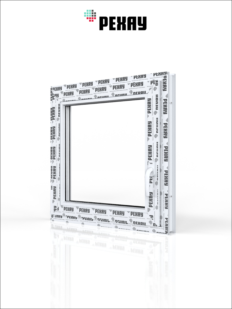 РЕХАУ Окно ПВХ CONSTANTA 1000х1000 мм (ВхШ), одностворчатое, поворотно-откидное левое