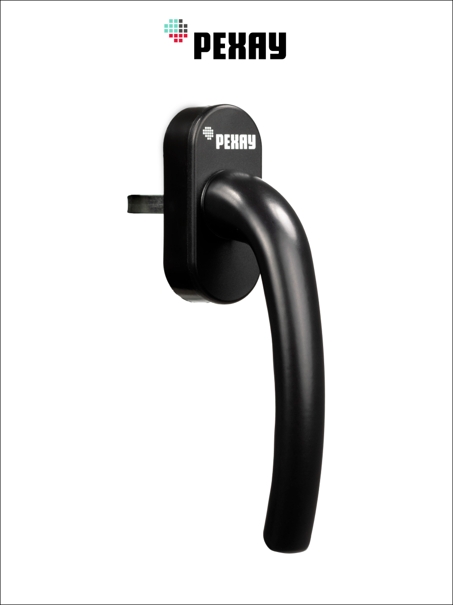 Оконная ручка РЕХАУ IDEA для пластикового окна, штифт 38 мм, черная