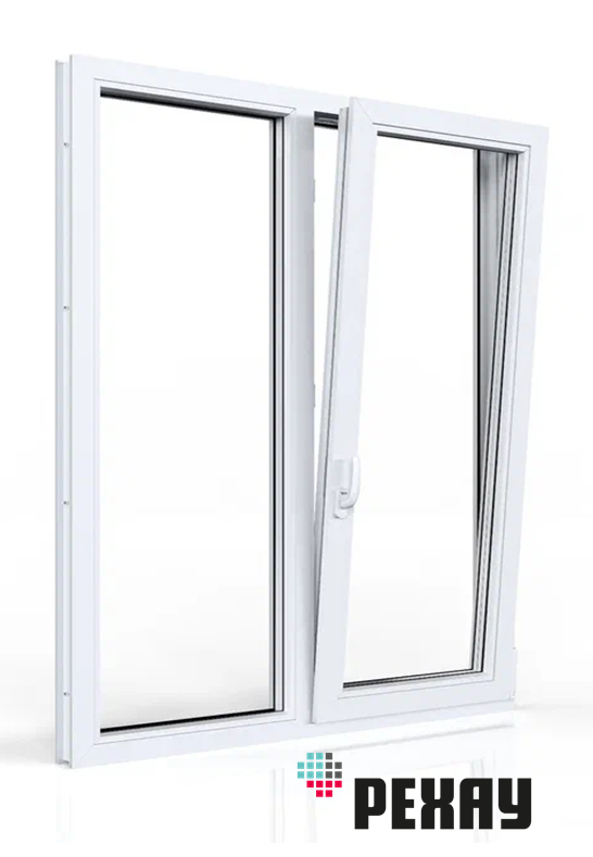 РЕХАУ Окно ПВХ BLITZ 1400х1200 мм (ВхШ) двухстворчатое