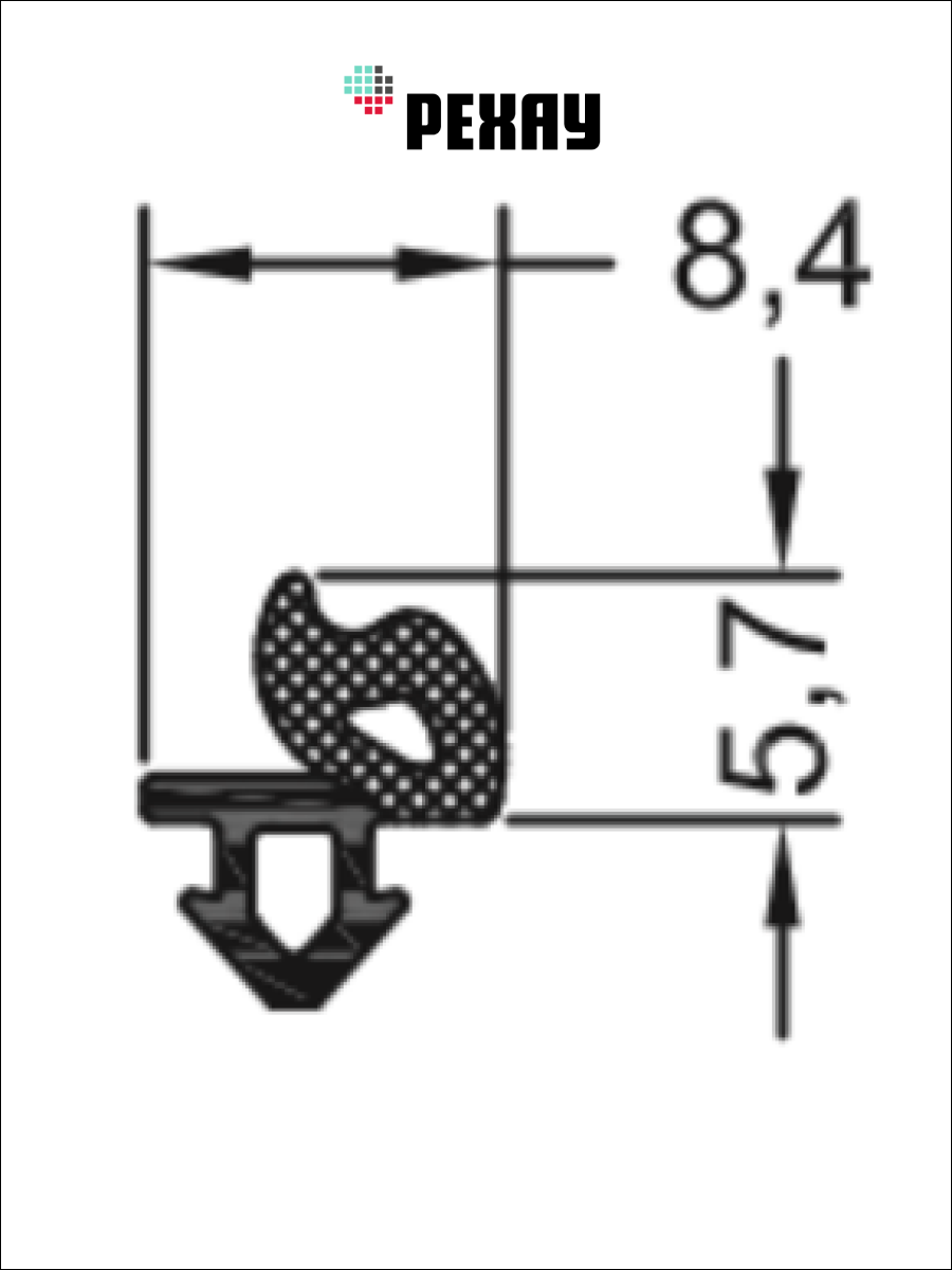 РЕХАУ Уплотнитель для окон и дверей РЕХАУ РАУСЕЛЛ 50 м, черный