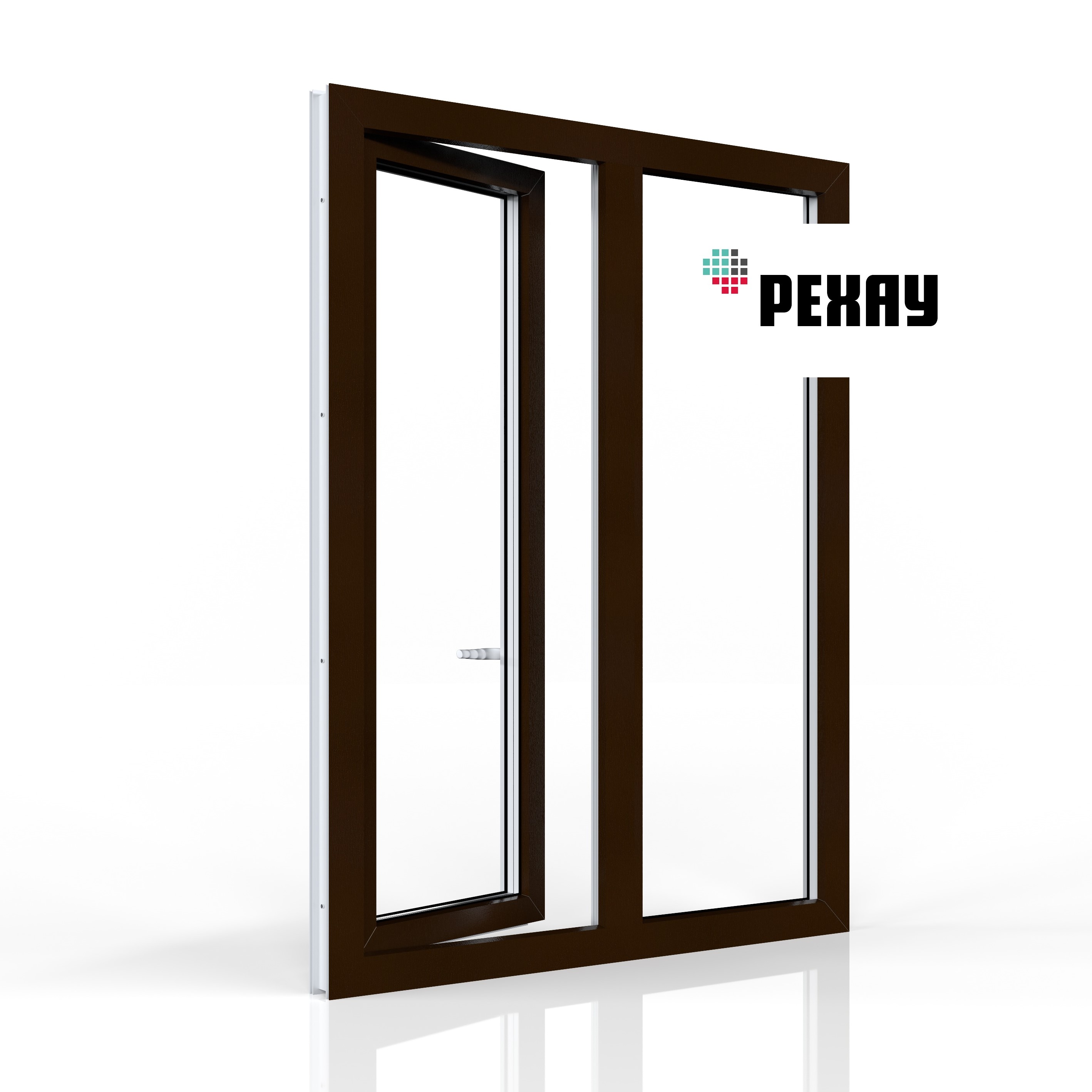 РЕХАУ Окно ПВХ BLITZ 1300х1000 мм (ВхШ) двухстворчатое