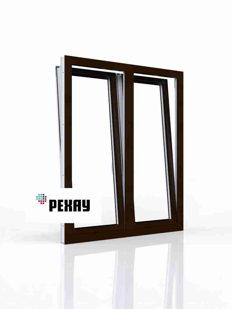 РЕХАУ Окно ПВХ BLITZ 1200х1000 мм (ВхШ) двухстворчатое