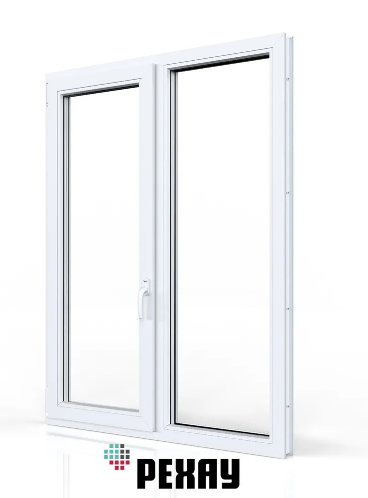 РЕХАУ Окно ПВХ BLITZ 1400х1200 мм (ВхШ) двухстворчатое