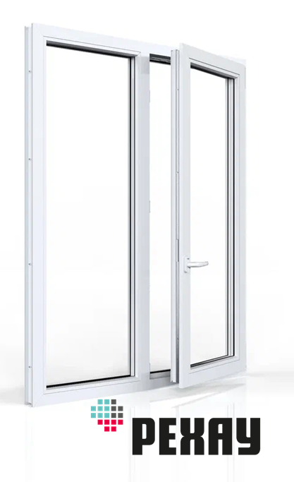 РЕХАУ Окно ПВХ BLITZ 1400х1200 мм (ВхШ) двухстворчатое