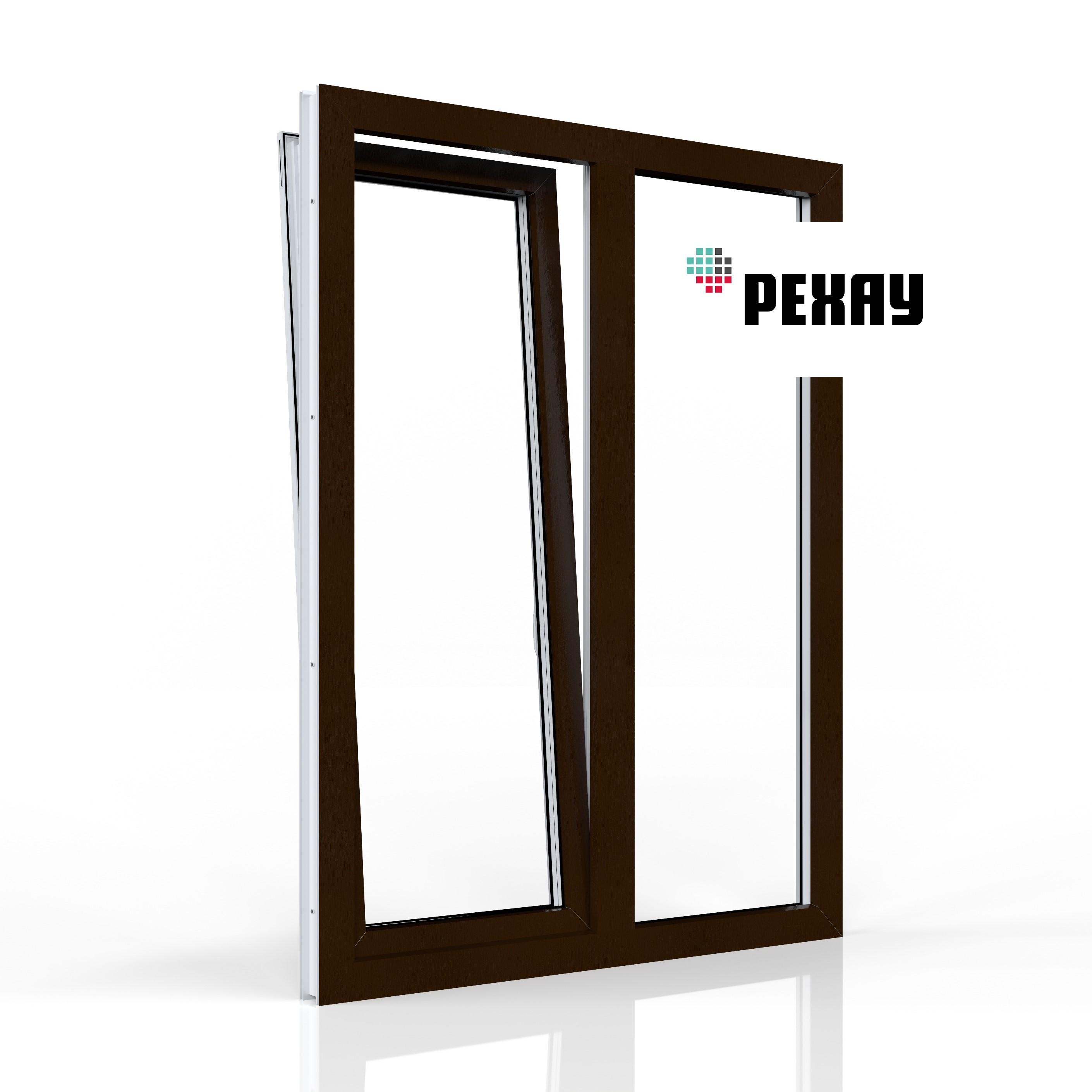 РЕХАУ Окно ПВХ BLITZ 1300х1000 мм (ВхШ) двухстворчатое