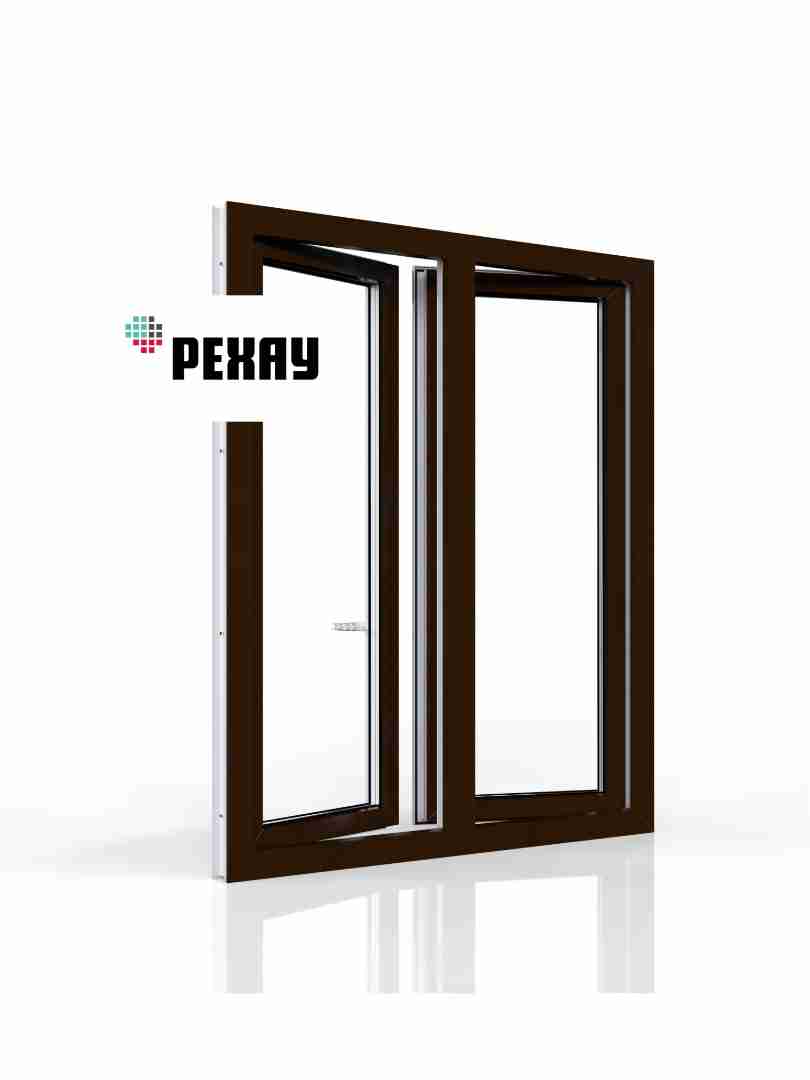 РЕХАУ Окно ПВХ BLITZ 1200х1000 мм (ВхШ) двухстворчатое
