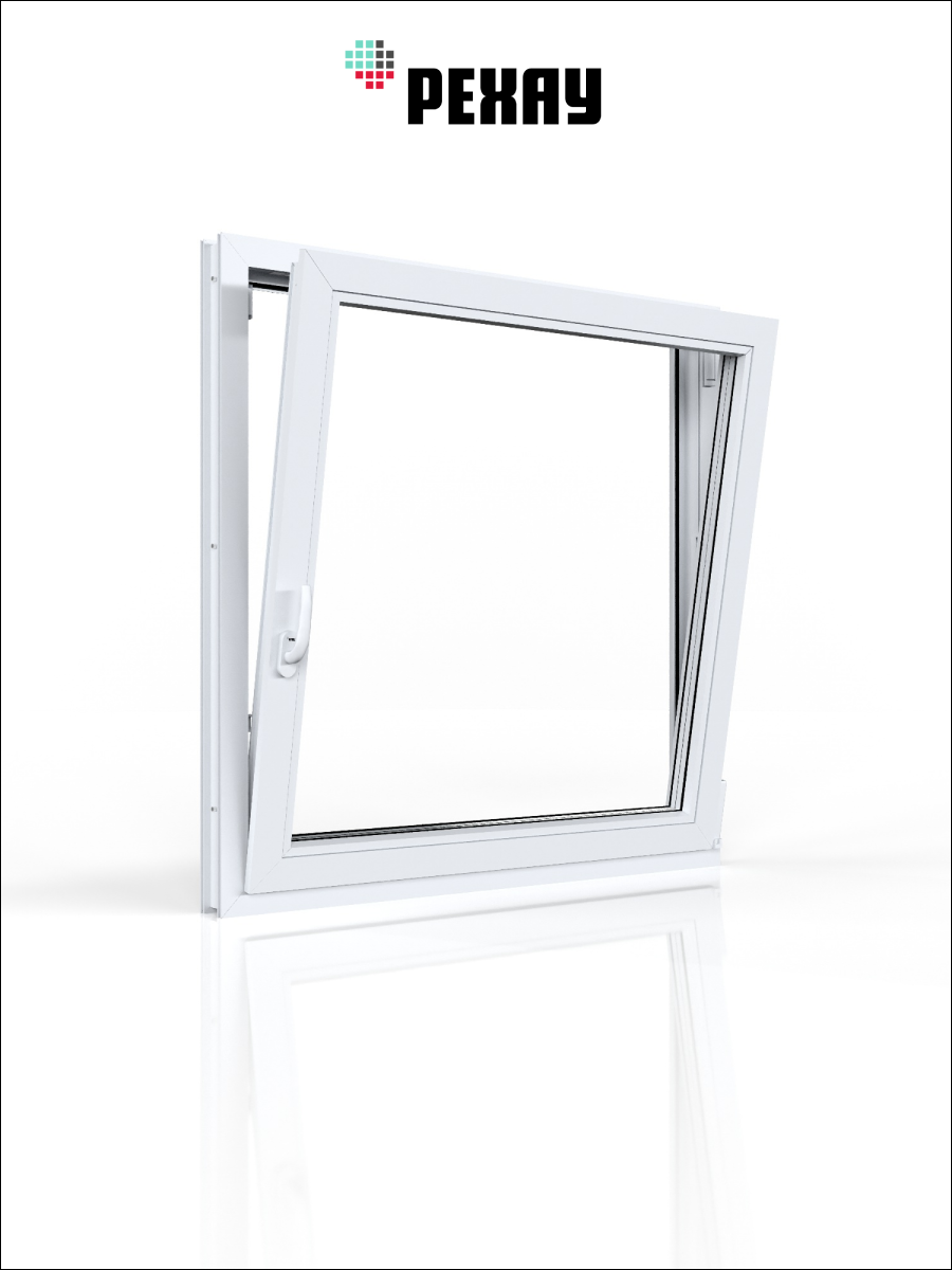 РЕХАУ Окно ПВХ CONSTANTA 900х900 мм (ВхШ), одностворчатое, поворотно-откидное правое
