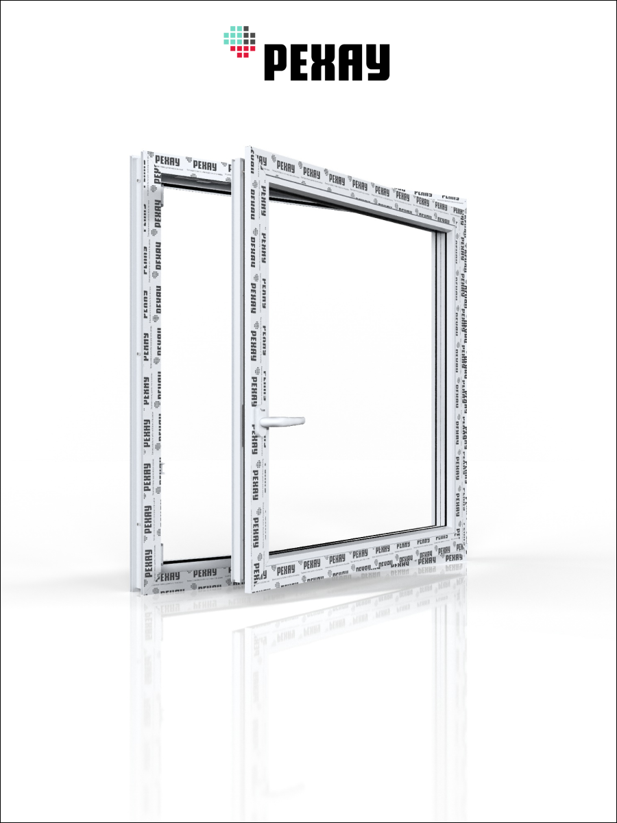 РЕХАУ Окно ПВХ CONSTANTA 900х900 мм (ВхШ), одностворчатое, поворотно-откидное правое