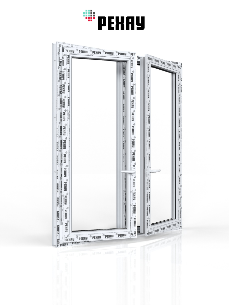 РЕХАУ Окно ПВХ CONSTANTA 1500х1300 мм (ВхШ), двухстворчатое, поворотно-откидное левое / поворотно-откидное правое