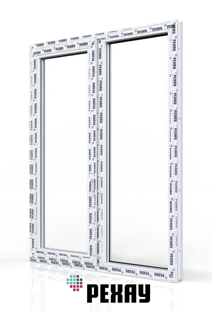 РЕХАУ Окно ПВХ BLITZ 1300х1200 мм (ВхШ) двухстворчатое